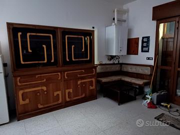 credenza con vetrina cristalliera libreria design 