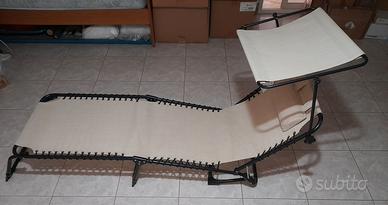 Lettino Prendisole con Tetto Parasole e Cuscino