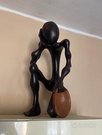 Statuetta Pensatore Africano