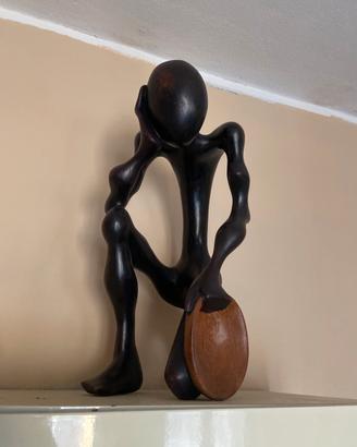 Statuetta Pensatore Africano