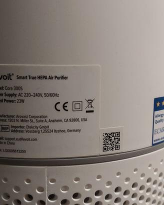 Purificatore d'aria core 300s lĕvoit