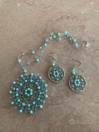 Parure collana e orecchini