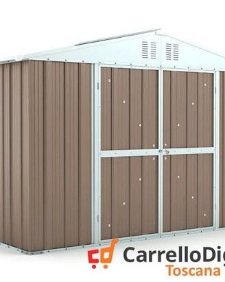 Box giardino in lamiera zincata 327x155 tortora