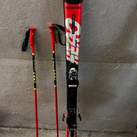 Sci Eossignol 140cm + bastoncini LEKI 105cm