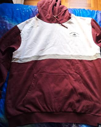 Felpa Newport Bay bordeaux bianco griglio mis. XXL