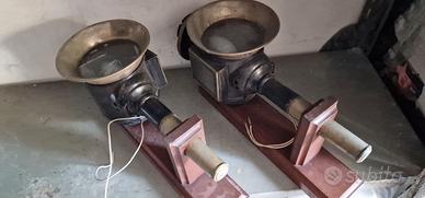 coppia di antiche lanterne da carrozza dell'800