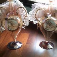 Rare 2 Ampolle in vetro soffiato De Luca Gioielli