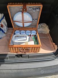 cestino vintage pic nic completo