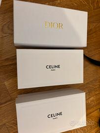 Scatole occhiali celine e dior