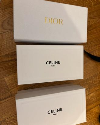 Scatole occhiali celine e dior