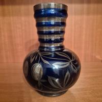 Vaso blu in vetro 