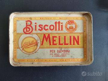 Scatola biscotti Mellin anni 50