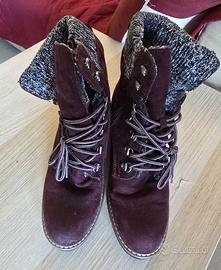 Stivaletti in camoscio interno in pelo tag 40