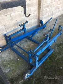 Sollevatore per trattore risaia con ruote di ferro