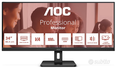 Monitor da 34 con risoluzione QHD ampia AOC