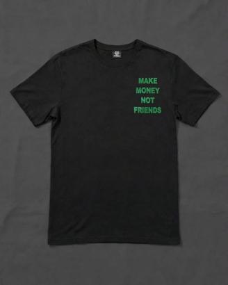 T-shirt Nera M Make Money Not Friends