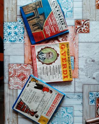 n.3 album con 9dischi 33 giri, verdi e rossini