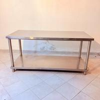 Bancone in acciaio 160x70x80 cm