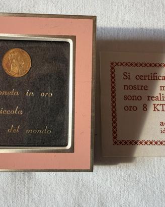 moneta oro 8 KT Messico 1865 "messicanino"