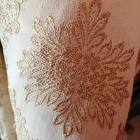 2 pezzi tessuto damascato oro Vintage scampoli 