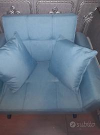 poltrona moderna azzurra