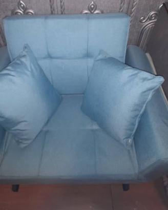 poltrona moderna azzurra