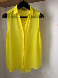 Camicia bottoni gialla