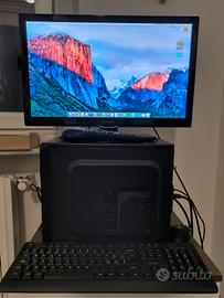 pc hackintosh computer più stampante  