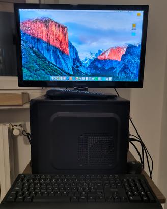 pc hackintosh computer più stampante  