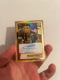Lautaro martinez 1:1 gold auto card topps