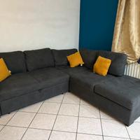 Divano letto ancolate con poof contenitore
