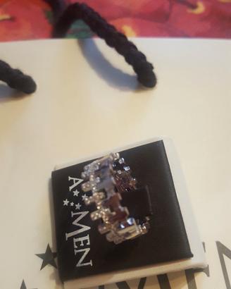 Anello da 2 Anelli croci Amen doppio