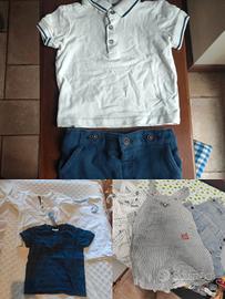 set lotto 8 capi bambino estivi cm 86 18/24 mesi