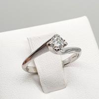 COD.548.25 ANELLO SOLITARIO ORO BIANCO 18K 750