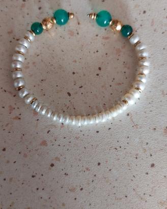 Bracciale oro e perle