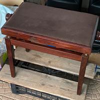 Panca sedile Pianoforte in legno e velluto