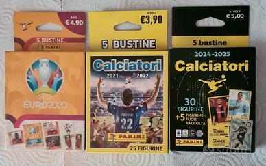 Lotto scatole figurine calciatori panini