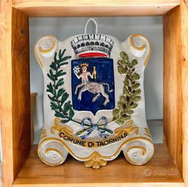 Stemma in ceramica artistica città Taormina