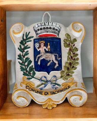 Stemma in ceramica artistica città Taormina
