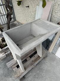 Lavatoio in cemento vibrato