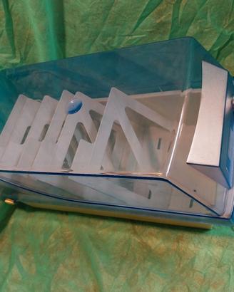 Porta compact disc da 50 posti, con chiave.