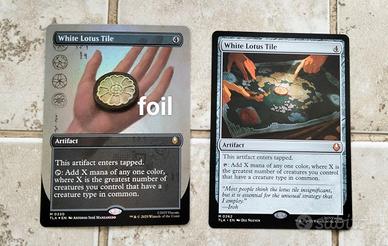 2x White Lotus Tile (foil e regular) [Magic MTG]