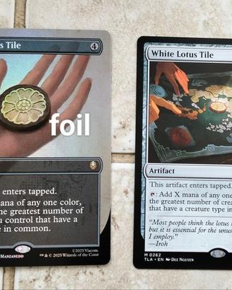 2x White Lotus Tile (foil e regular) [Magic MTG]