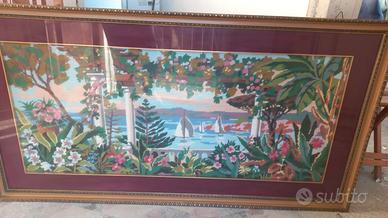 Quadro incorniciato fatto a mezzo punto