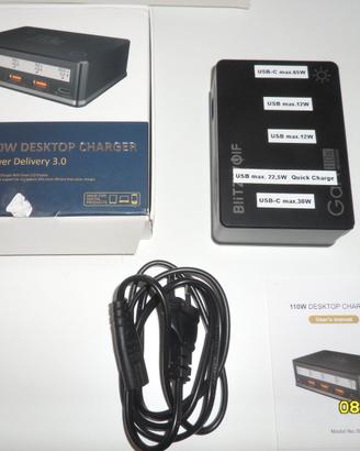 Caricatore GAN Usb - c, usb Multiplo 110W
