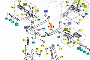 Supporto pedana anteriore Sx Yamaha Virago 750 3CF