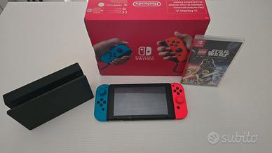 Nintendo switch + lego star wars + custodia