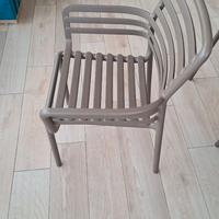 Poltroncina nardi in lega  colore tabacco