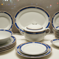 Servizio di piatti da 12 in limoges oro zecchino