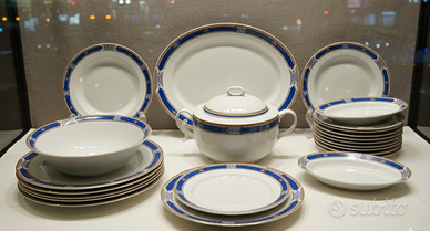 Servizio di piatti da 12 in limoges oro zecchino